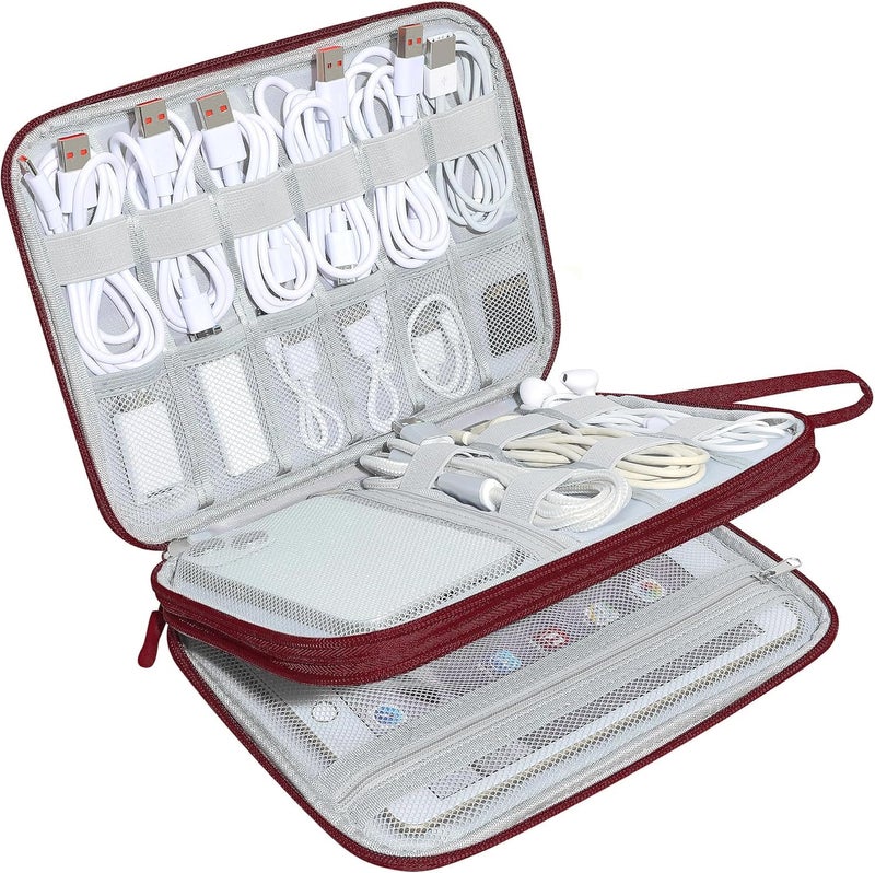 CILLA Electronics Organizer Travel, Travel Cord Organizer Case, Compact Electronics Accessories Bag for Cable, Cord, Charger, Phone - Image 1